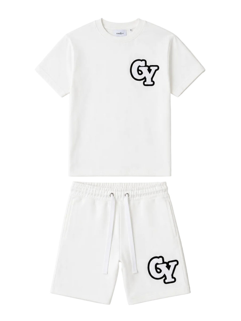 chenille varsity Set White