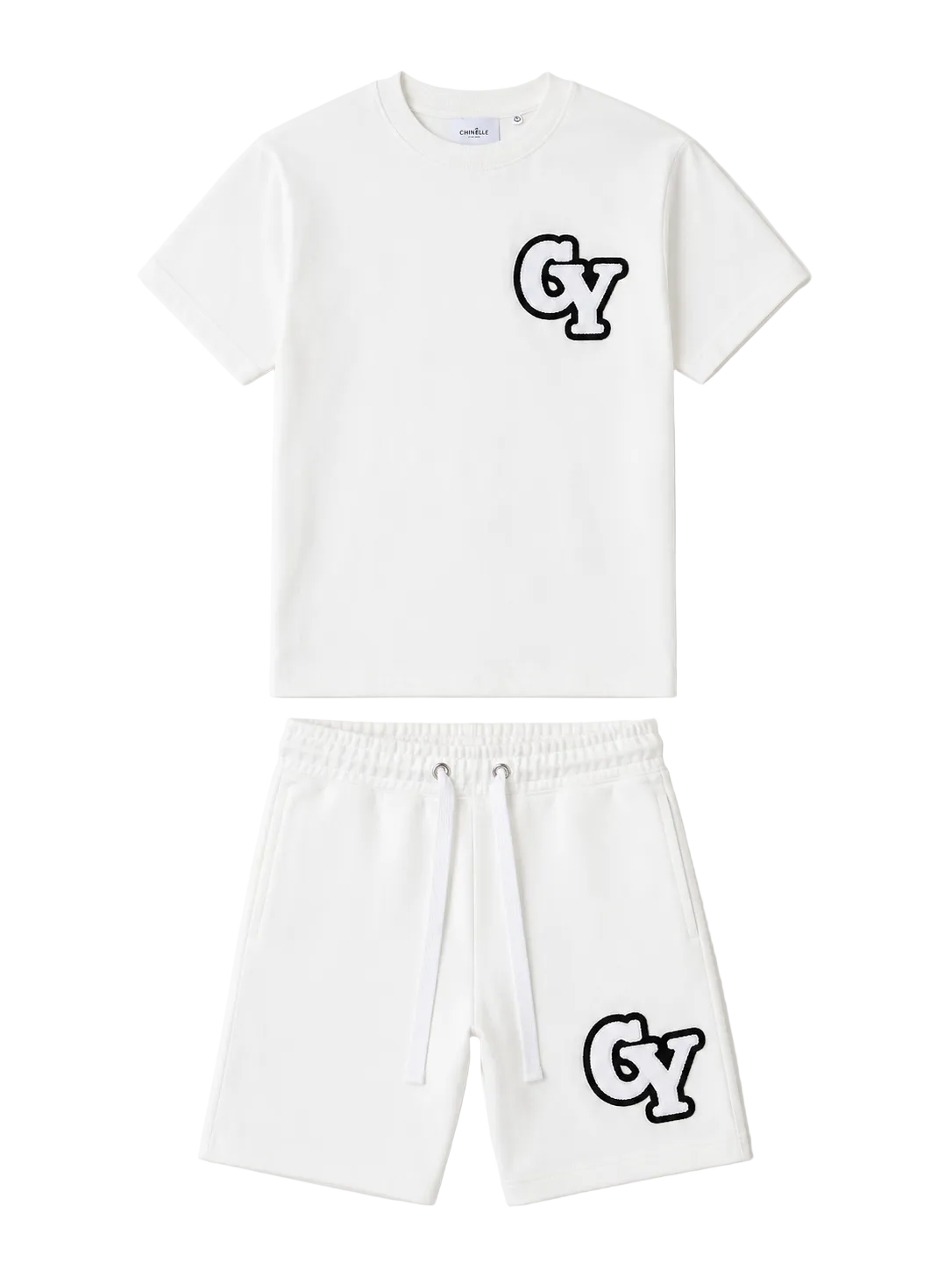 chenille varsity Set White