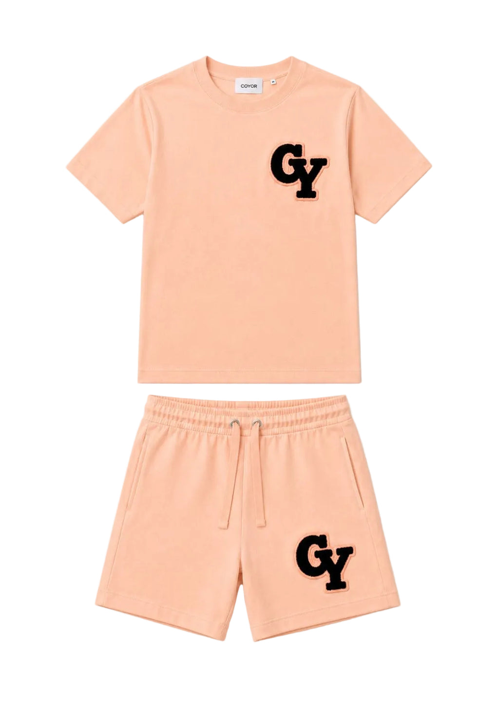 chenille varsity Set pastel peach