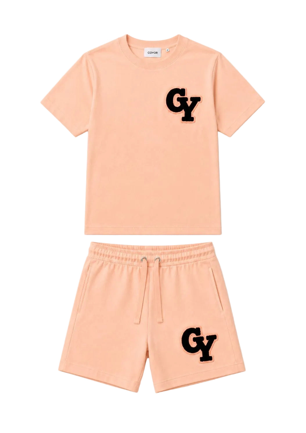 chenille varsity Set pastel peach